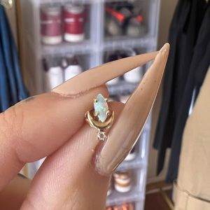 Sofia Zakia LVNA stud solid 14kgold opal diamond
